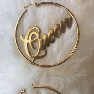 Queen Hoop Earrings